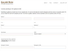 Tablet Screenshot of galleryrush.com